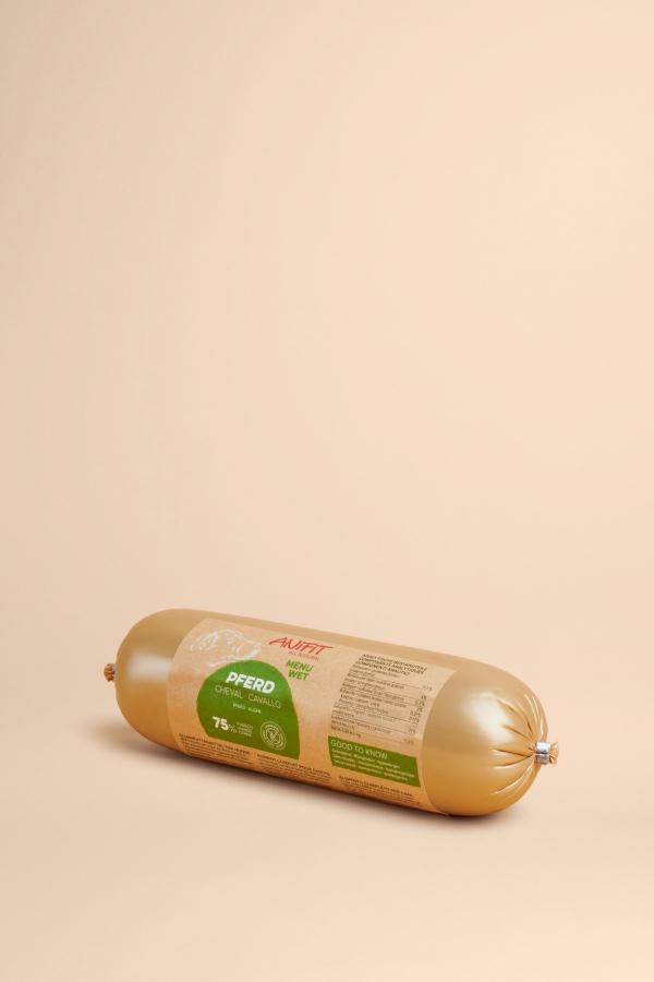 Salsiccia per cani con carne di cavallo